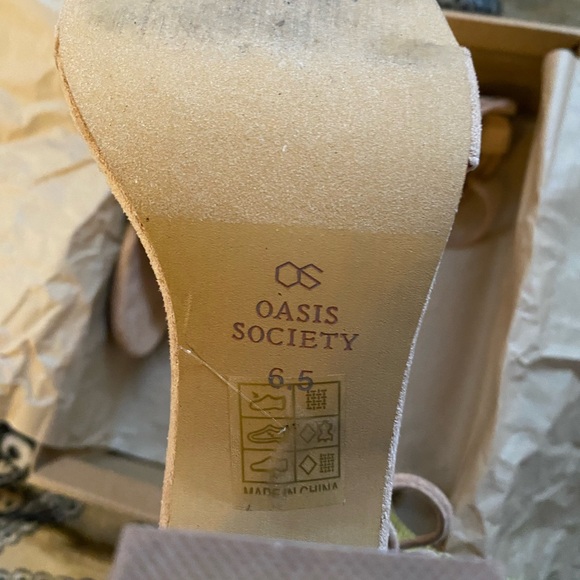 Oasis Tan Suede Heeled Sandals - Picture 10 of 12